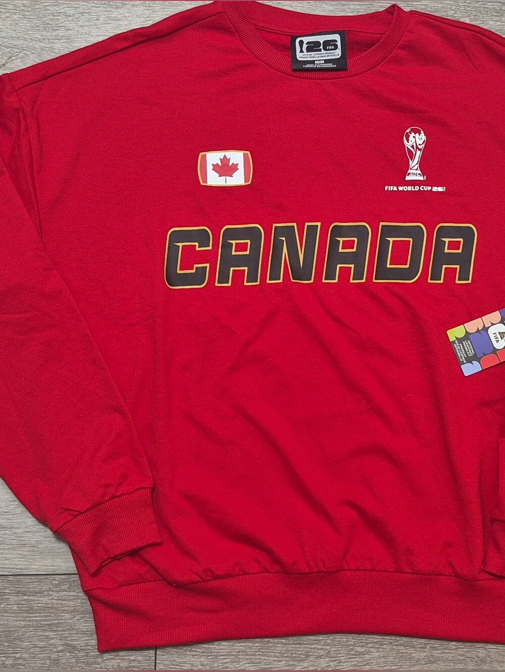 2026 FIFA WORLD CUP CANADA LONG SLEEVE SWEATSHIRT OFFICIAL LICENSED PRODUCT NEW